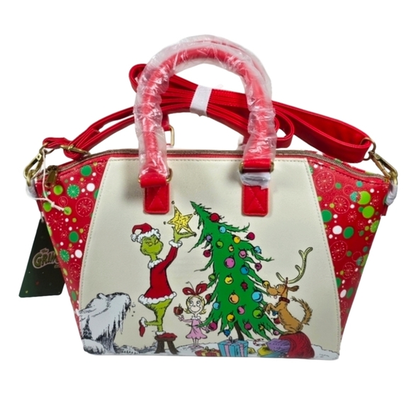 Loungefly Handbags - Loungefly Grinch Christmas Satchel Purse NWT Hot Topic Exclusive